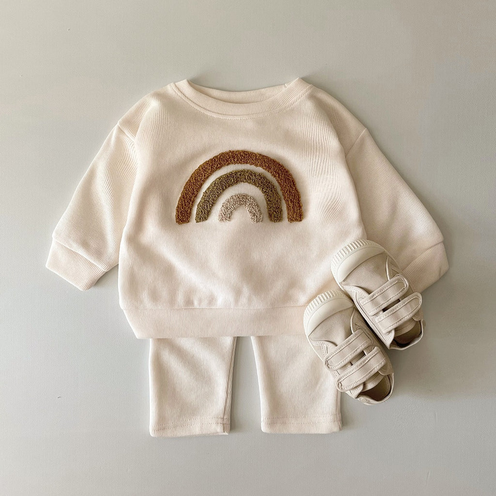 Embroidered Baby Long Sleeve 2-Piece Set