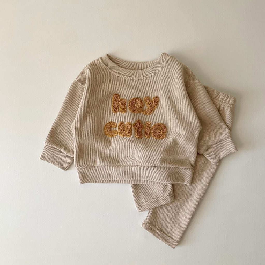 Embroidered Baby Long Sleeve 2-Piece Set