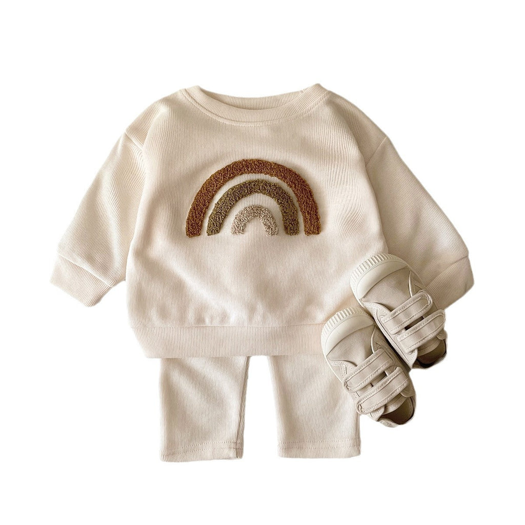 Embroidered Baby Long Sleeve 2-Piece Set