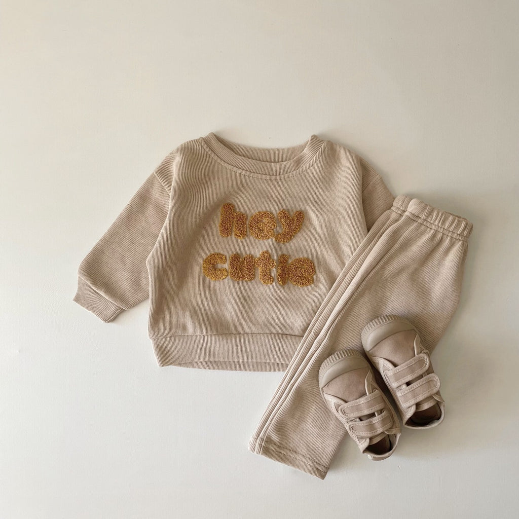 Embroidered Baby Long Sleeve 2-Piece Set