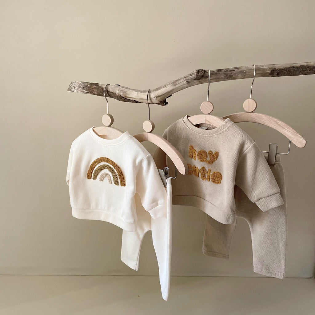 Embroidered Baby Long Sleeve 2-Piece Set